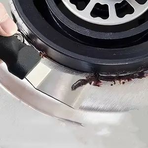 1pc Household Kitchen Cleaning Stainless Steel Stove Brush, Multi-Functional Scraper Knife, Bent-Head Scraper, Pot Bottom Cleaner, Volute (Hood) Range Hood Scraper Tool, Barbecue Utensils, Grill Brush, Barbecue Accessories, Kitchenware