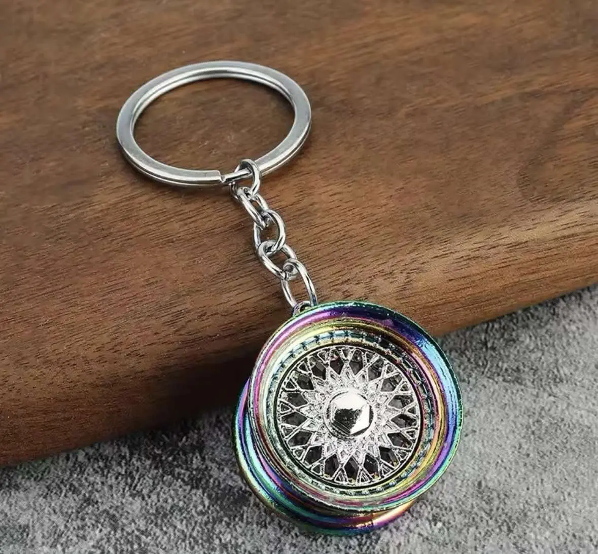 Neo Chrome BBS Style Key Chain