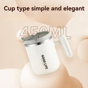 450ml Stainless Steel Travel Mug with Leakproof Lid – Food Grade, Perfect for Office & Home – Japanese Style Thermal Coffee Cup for Healthy Hydration,Wide Handle for Easy Grip, SummerEssentials