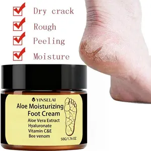 Aloe Vera Moisturizing Foot Cream, Hydrating Lotion for Dry Feet, Hands, Heels, Elbows, Non-Greasy Formula, Best Gift for Parents, Spring Summer