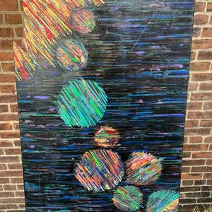 Planetary Alignment: The Spec - Vibrant Abstract Art Print for Modern Home Decor