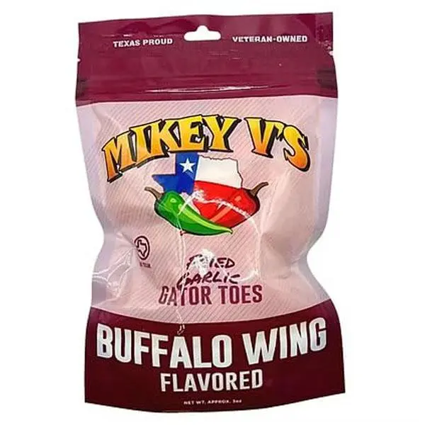 🔥 HOT SALE 51% OFF | Mikey Vs Buffalo Wings Gator Toes – Deep-Fried Garlic Snacks, Crunchy Spicy Garlic Bites, 3 oz Bag