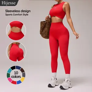 HIJESSE  Women High-Stretch Sports Bra & Leggings Set, Seamless Knit, High-Waisted Slimming Peach Butt, Skin-Friendly Fabric, Tight Shaping, Casual Versatile, Underlayer, Suitable For All Seasons, Sports & Yoga Outfit