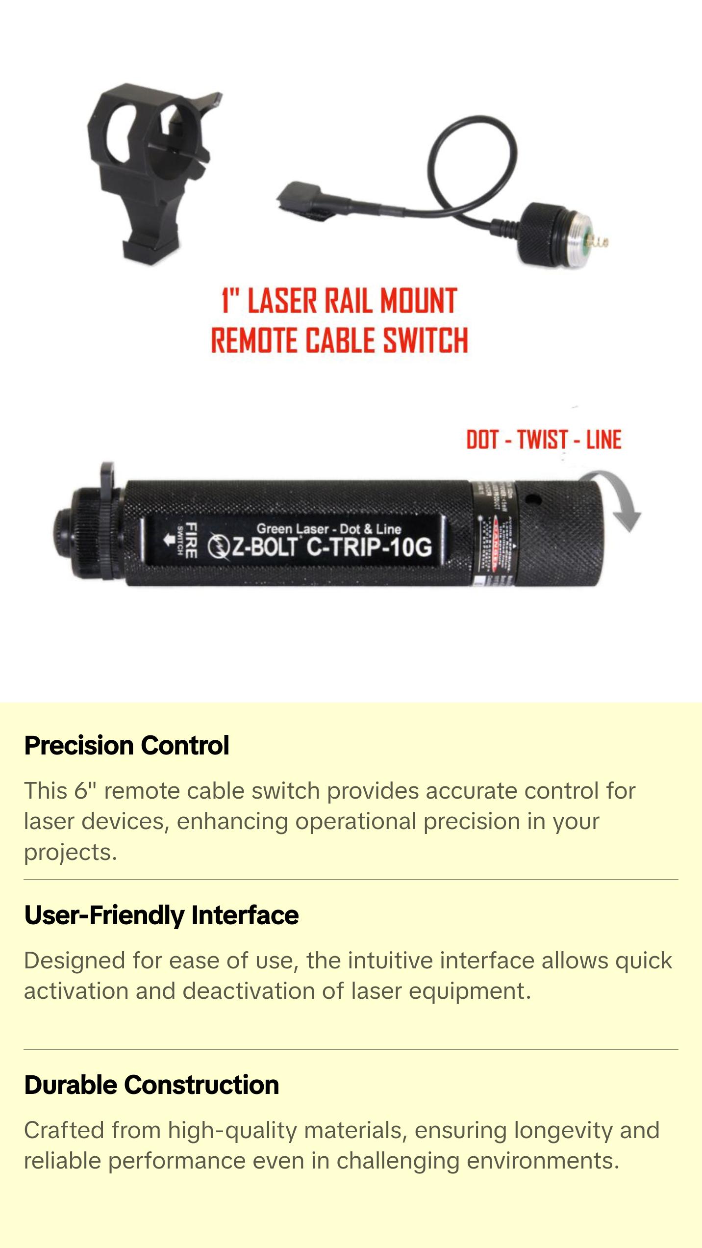 6" Remote Cable Switch - Lasers