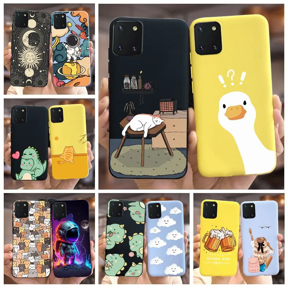 For Samsung Galaxy Note10 Lite Case SM-N770F 6.7'' Popular Candy Painted Cover Soft TPU Phone Case For Samsung Note 10 Lite Bags