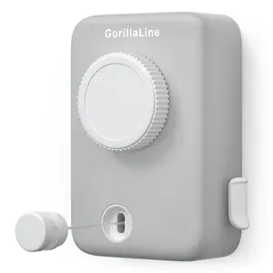 GorillaLine Max - Retractable Clothesline Indoor Outdoor Clothes Line | Heavy Duty Clothes Drying Laundry Line | Wall Mounted Drying Rack Clothing Line | with GorillaGrip Technology