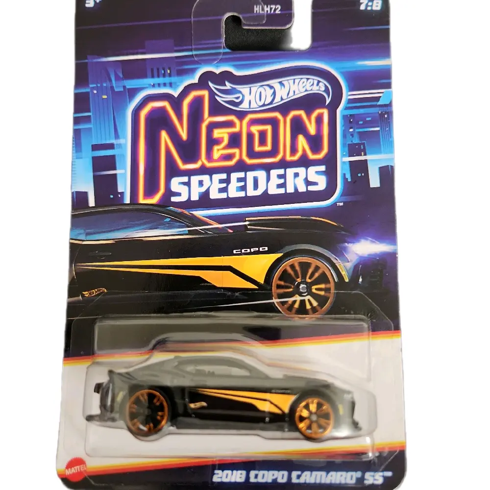 Hot Wheels 2018 Copo Camaro SS Neon Speeders HLH72 7:8 Scale Collectible Diecast Car Model