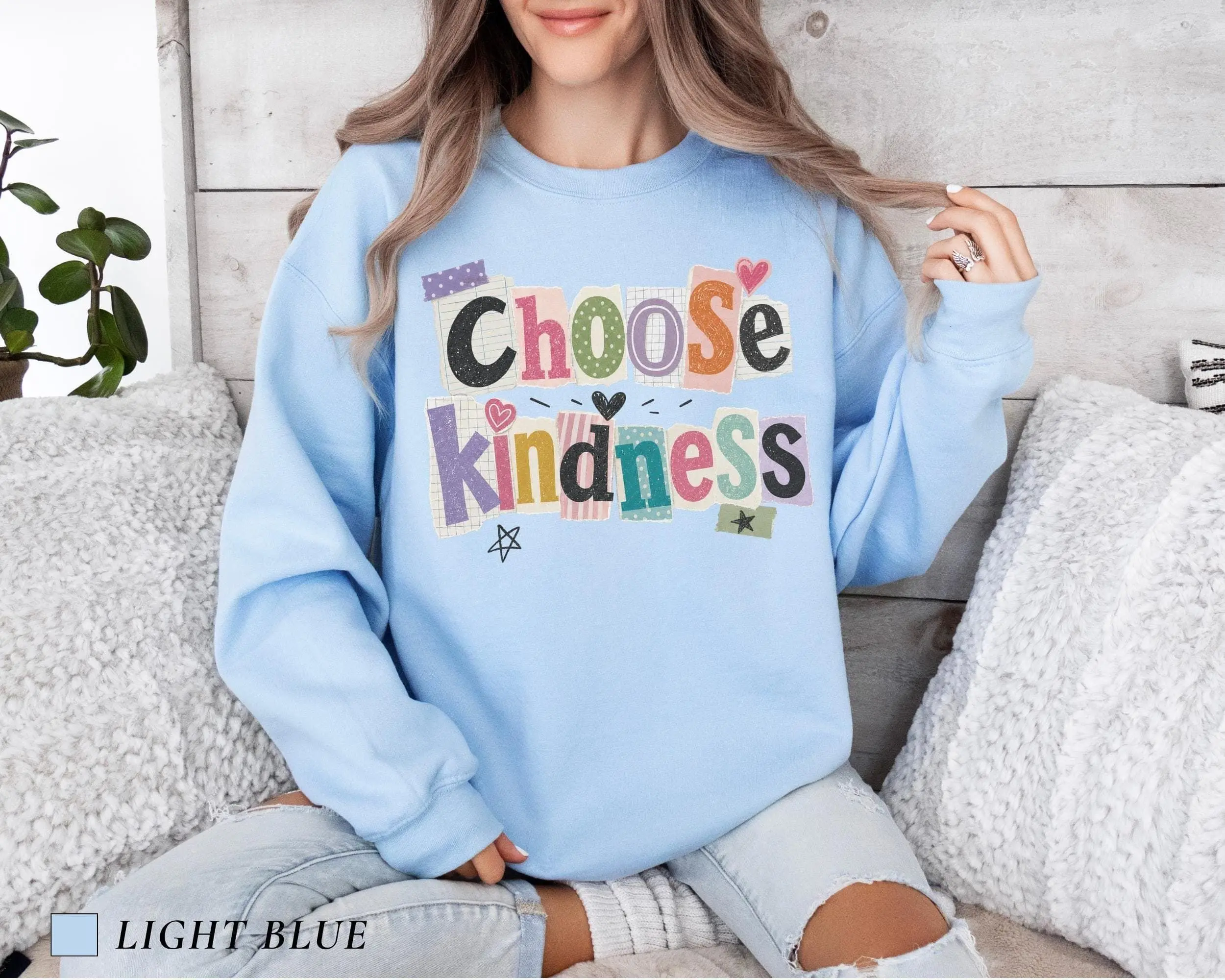 Choose Kindness Sweatshirt, Inspirational Teacher Sweatshirt, Positive Affirmation Crewneck, School Counselor