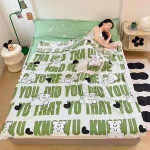 Washable Envelope Hotel Sleep Bag Liner, Floral Dog Print, Lightweight Travel Bedding, Compact Design, Durable Fabric, Single & Twin Use