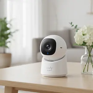 【LIVE ONLY】eufy Security Indoor Cam C220 2K Resolution 360° Pan Tilt Plug-in Camera with AI Detection Night Vision & Local Security Only 2.4GHz Wi-Fi