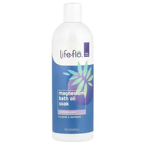 Life-flo Magnesium Bath Oil Soak, Lavender, 16 fl oz (473 ml)