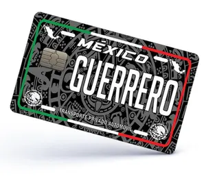 Guerrero Credit Card Skin Cover Vinyl Stickers (4 Pack) -Mexican Decal Mexico Car Plate adhesive Guerrero