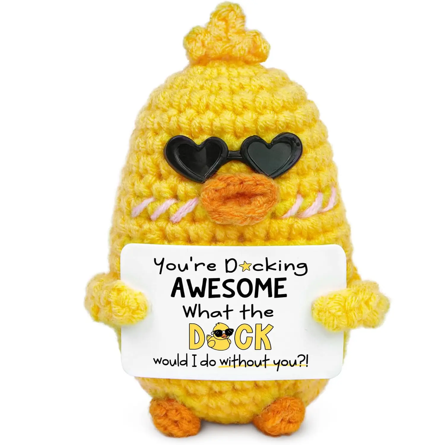 Thanksgiving Gift for Women, Duck-Shaped Crochet Amigurumi, Soft Huggable, Cute Duck Design, Fun Birthday Present for Friends, Christmas Stocking Filler, Duck Stuffed Animal, Handmade Crochet Duck, Crochet Animals