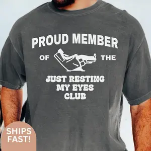 [Sale up to 50%] [Free Ship] Funny Dad Comfort Color Shirt, Just Resting My Eyes T-Shirt for Dad Gift for Dad, Funny Fathers Day Shirt, Funny Mens Tshirt