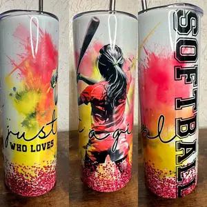 Softball tumbler Bottle Drinkware Water Bottles Mug Portable Cup Bottled Washable