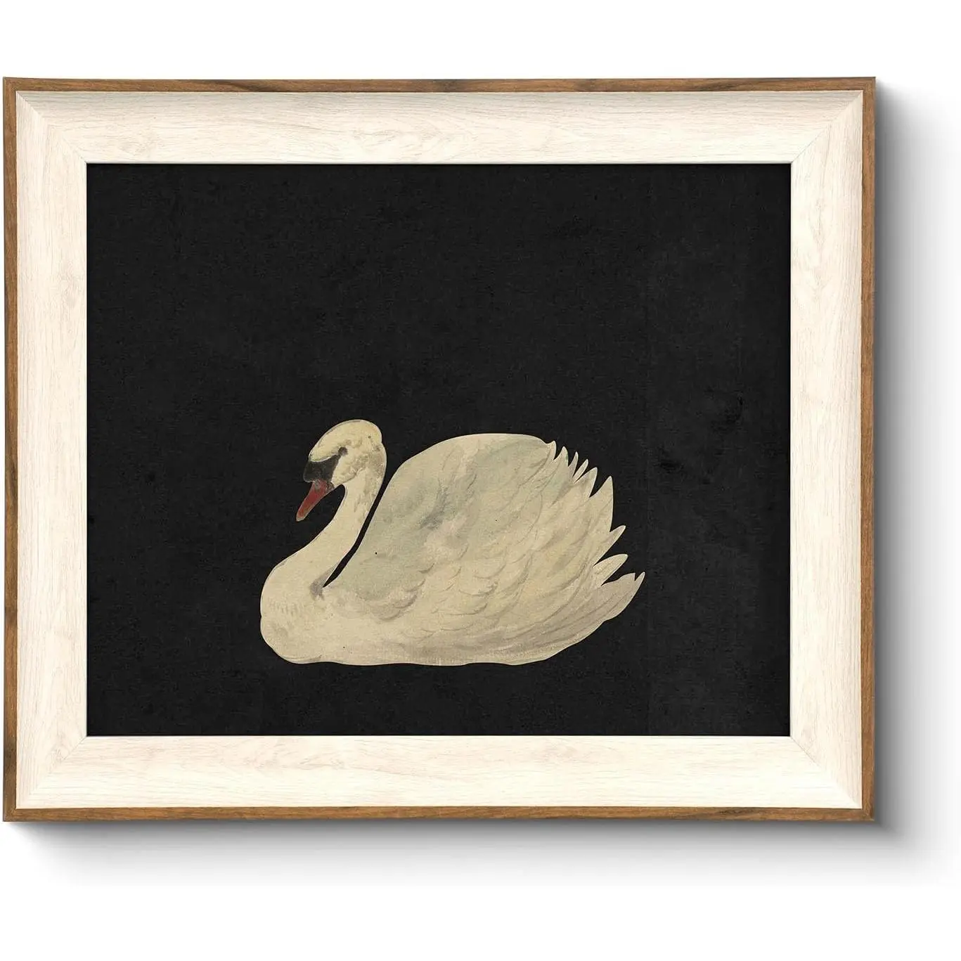 Vintage Swan Art Wood Canvas Print - Frame-Style Wall Decor, Wardrobe Accent, Living Room Home Decor, Ideal Gift for Friends