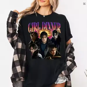 Hot new 2026 9 Requiem Leon S. Kennedy Girl Dinner Cotton Game Black shirt Men Women for Spring and Summer Unisex #tshirtoutfit #tiktokshopfinds #trendalert #streetstyle #outfitinspo