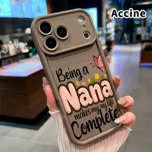 Nana's Life Bliss Phone Case for iPhone 17 Pro Max 16 15 14 Plus 13 12 Mini 11 XR X XS Air E Matte TPU Drop-Proof Rugged Durable Soft Bumper Cover Gift for women boy