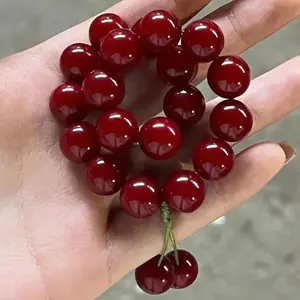 Bodhi Bracelet Red Bodhi Root Bracelet Yoga Cherry Bodhi Bracelet Meditation Mindfulness Handheld Mala Beads Female Handheld