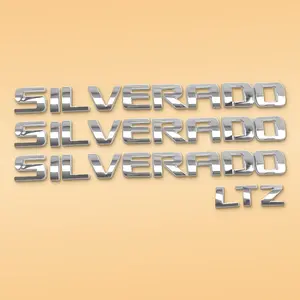 3D Side Door Emblem For Silverado 1500 2500 LT LTZ Tailgate Badge Chrome Letter