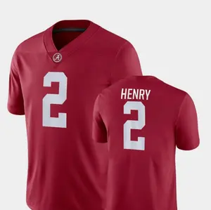 Henry #2 Red Football Jersey Shirt, Printed Name & Number, College Style Fan Jersey, Game Day Apparel, Crimson Colors, Gift for Fans