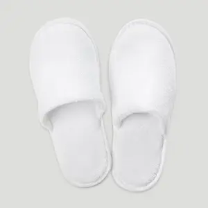 Turquaz White Closed Toe Velour Slippers Women Single Pack
