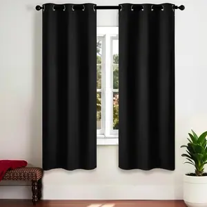 VEVOR Blackout Curtains, White Blocking Drapes for Bedroom and Living Room, 2 Panels Set Grommet Room Darkening Curtain, Solid Thermal Insulated Drapes, Noise Reducing Window Treatments, 52x84 inchVEVOR Super Brand Day