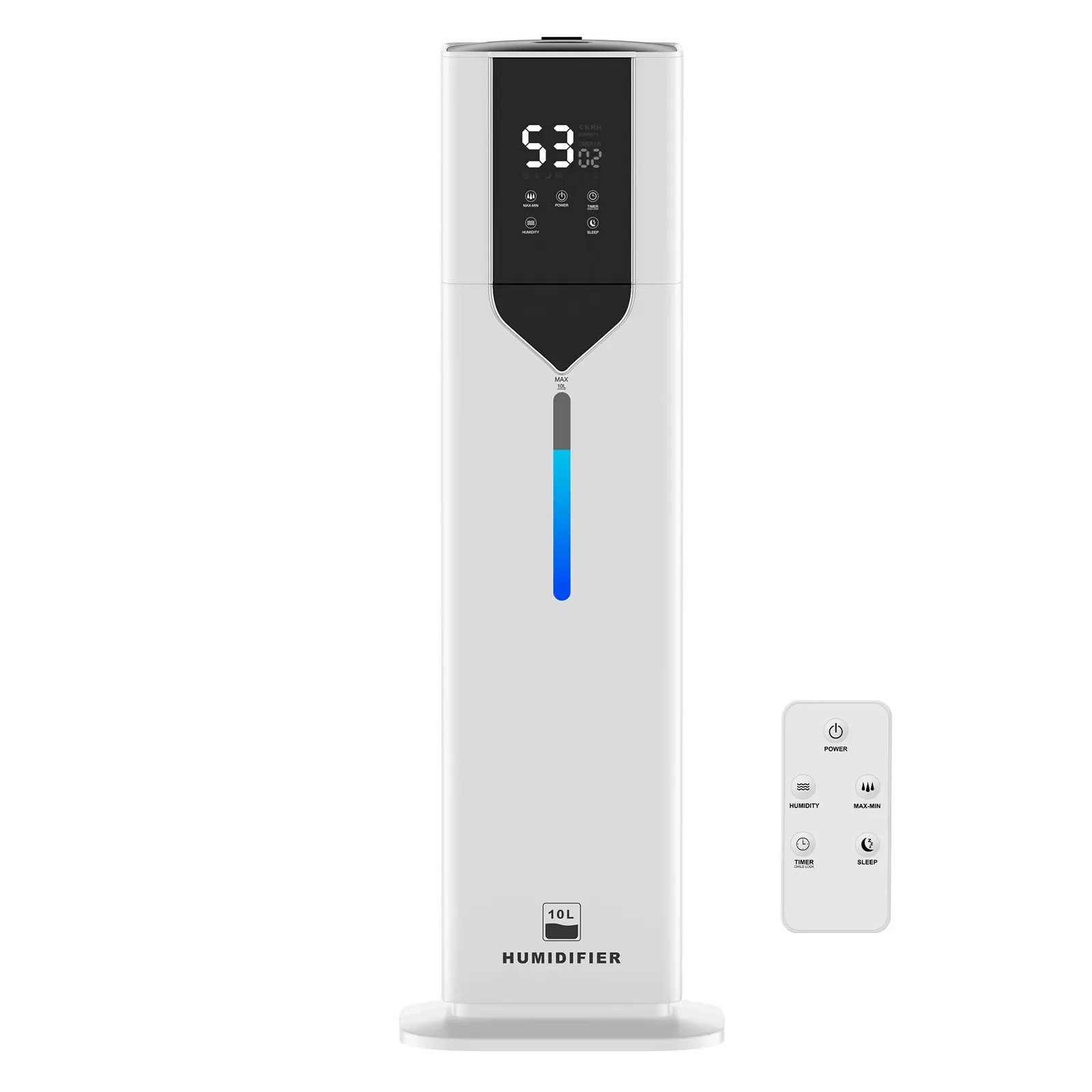 10L/2.6Gal Smart Humidifiers for Bedroom Large Room up to 600ft², 100H Runtime Cool Mist Top Fill, Ultra Quiet 30dB, Auto Control, Perfect for Bedroom, Office, Baby, White