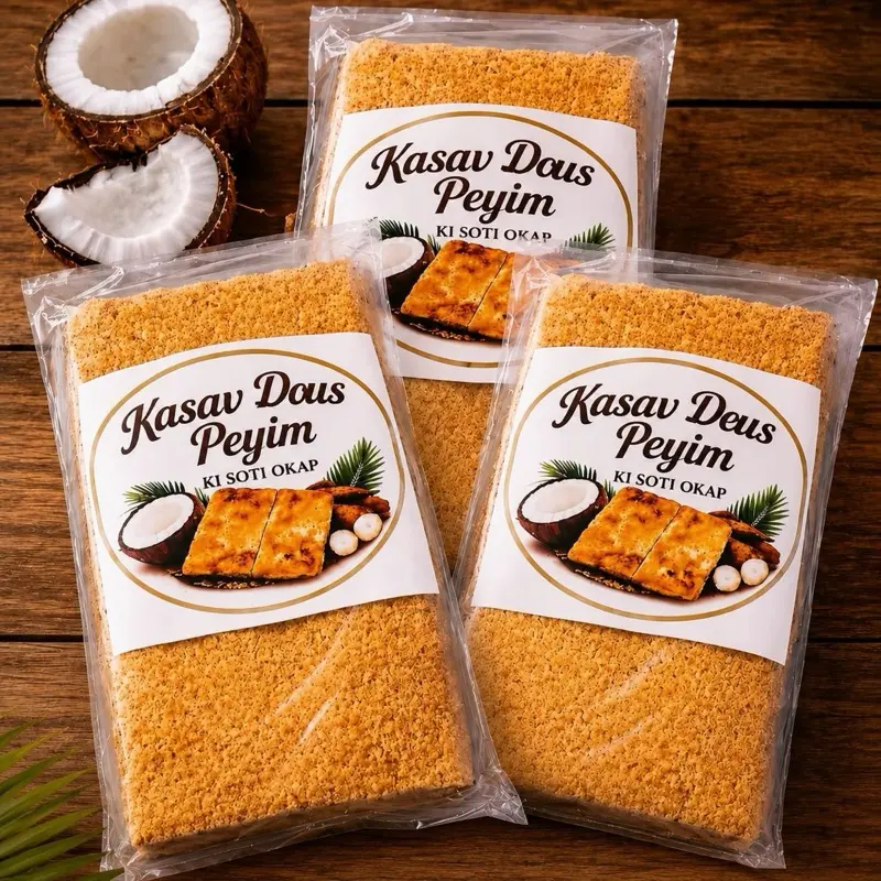 Kasav dous peyim ki soti okap bon kokoye 3bag pou $20