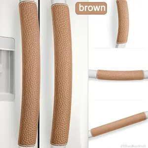 Faux Leather Cover, Double Door Refrigerator Handle Gloves, Glass Sliding Door Protector, Microwave Handle Cover, Dishwasher and Stain Resistant Faux Leather Cover, Kitchen Utensil GlovesC31EasyWearStudio
