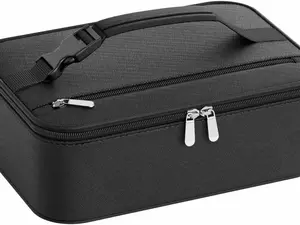 Small Lunch Box Insulated Lunch Bag for Women Men, Bento Kids Lunch Box, Compact Portable Thermal Meal Cooler Bags with Buckle Handle for Work & School, Black 5L