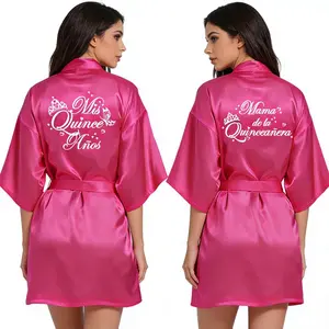 2 Pcs Elegant Quinceañera Celebration Gown Mis Quince Años Robe Girls 15th Anniversary Bathrobe for Birthday Party