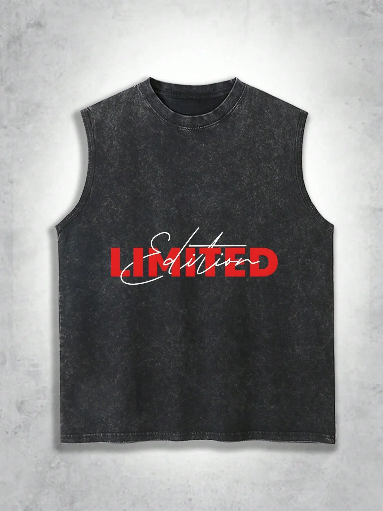 Men's Vintage Washed Tank, Casual Relaxed Fit Sleeveless Top with Ribbed Neck, Breathable Fabric to Layer or Wear with Shorts