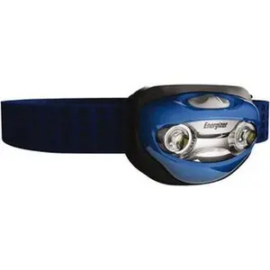 Energizer Hands-Free White LED Flashlight - 80 Lumens, Blue Plastic Body, 3 AAA Alkaline Batteries Included, Portable Lighting (Model HDA32E)
