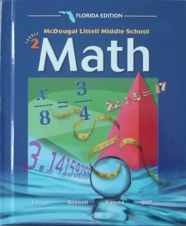 USED Book - Math Course 2 Grade 7: Mcdougal Littell Middle School Math Florida by MCDOUGAL LITTEL (Hardcover) - english
