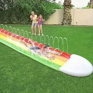 Water Grass Slide – Durable Outdoor Slide for Backyard, Birthday Parties, And Pools – Non-Toxic Gradient Colors Summer Park Slide, Suitable for Children And Group Activities – Sturdy Construction, Easy Setup Backyard Toys