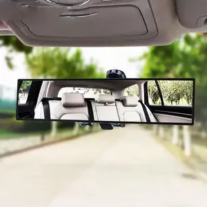 Car Rearview Mirror Clip-On HD Wide Angle Anti-Fog Anti-Glare Curved Mirror, 120 Degree Car Interior Function Mirror, Backup Assist Mirror Vehicle