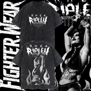 Fighter.Wear - Rhea Ripley #2 WWE Old Graphic Retro 100% Cotton Washed T-Shirt hoodie Vintage, Y2K Streetwear Tee, WrestleMania 42,Main event,Pro wrestling Fans, Gift For him her, Combat League, Sport, fight night shirt, Unisex