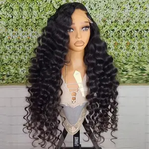Loose Deep Wave Lace Front Human Hair Wig Brazilian 13x6 HD Lace Frontal Human Hair Wigs For Women Pre Plucked 200% Density