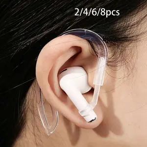 Transparent Ear Hook for AirPods, Tpu Anti-Lost Ear Hanging Accessories, Compatible with AirPods 1/2/3, 2/4/6/8pcs Set