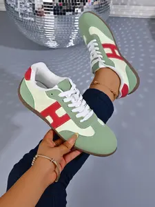 Women's Casual Sports Shoes, Sneaker, Walking Shoes, Trainer, Athletic, Geometric Pattern Random Print, Comfortable Unisex Outdoor Hiking Footwear, Trendy Daily Wear Couple Shoes
