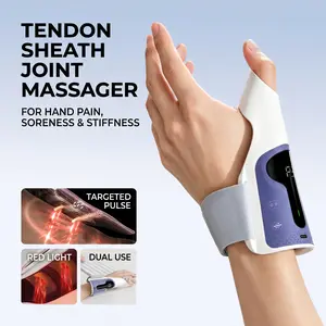 Electric Wrist Massager with Multi-Mode & Vibration Massage Devices, Pulse Vibration, Detachable Thumb Support, Red Light Therapy, Hand-Thumb Brace for Pain & Fatigue Relief, Ideal for Office & Gaming Relaxation, Gift for Father's Day
