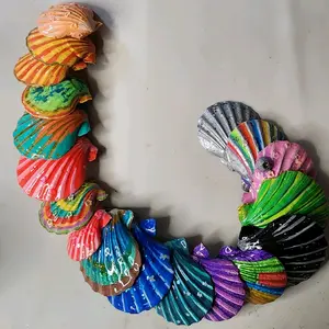 Painted and resin coated sea shells