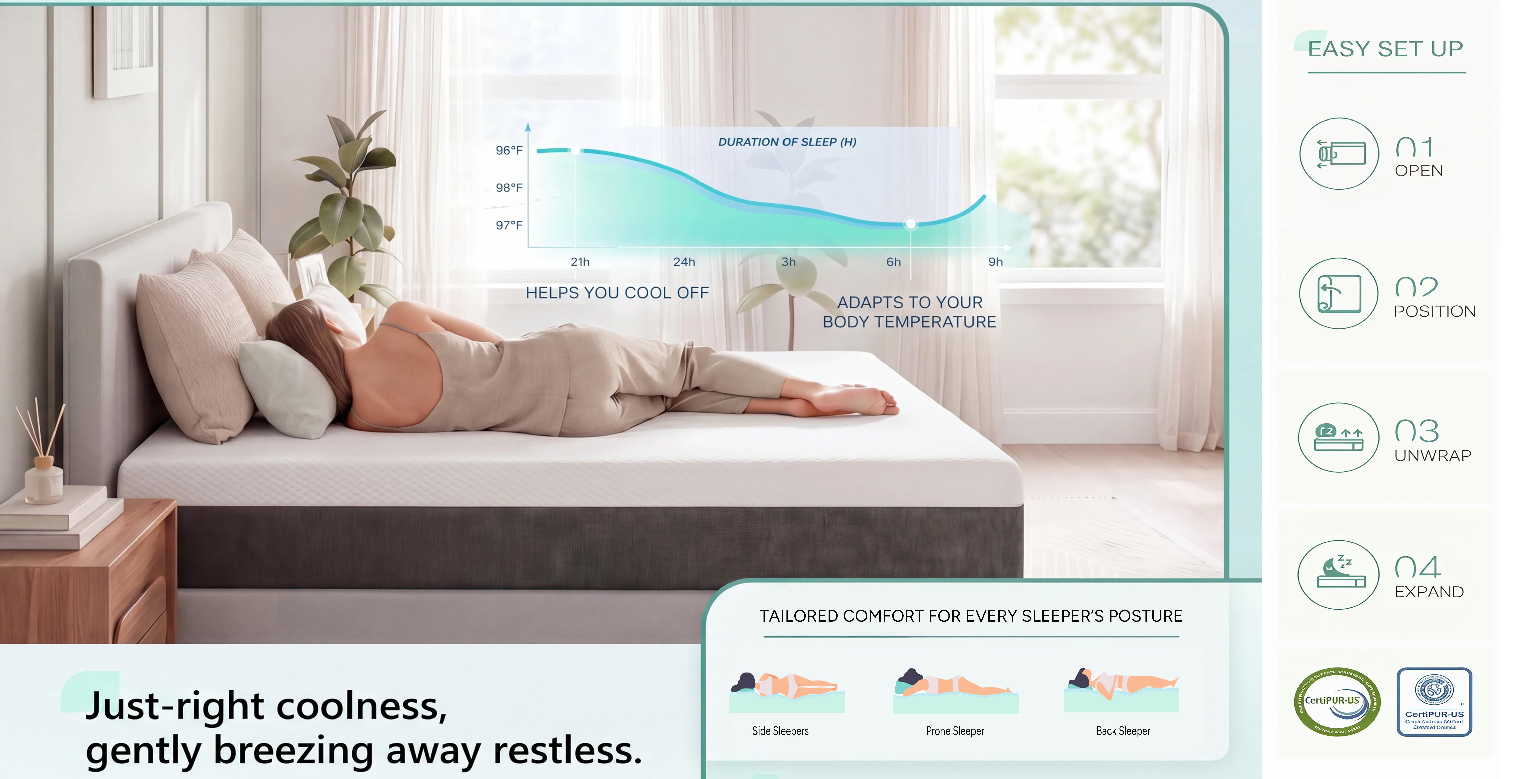 【Homemakeover】10inch Gel memory foam mattress & Separate Foam Hybrid Mattress,Available in Single/Double/Queen/King Sizes,Rolled-Up Box.Featuring an extra-thick European-style top layer with medium firmness to support your back and lumbar spine cool sleep