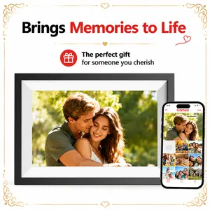 Digital Photo Frame,10.1 Inch Frameo Digital Picture Frame, 1280x800 IPS LCD HD Touch Screen,Auto-Rotate,16GB, Supports SD Cards,Share Photos and Videos,Easy Setup Over WIFI,Gift for Valentine's Day & Father's Day,Gift for Graduation&Birthday