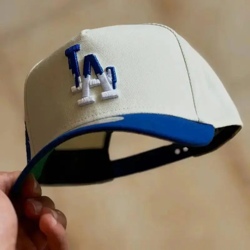 New Era Los Angeles Dodgers MLB 9FORTY Adjustable White Blue Baseball Hat Side Patch Premium Unisex Cap