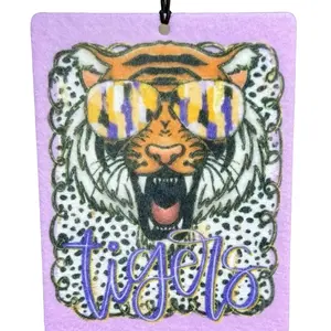 LSU Geaux Tigers Scented Felt Car Freshener - Automotive Interior Accessory, Car Fragrance