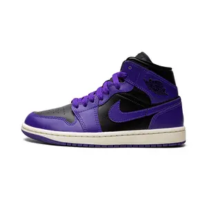 JORDAN 1 MID WMNS "Black/Purple" BQ6472 051