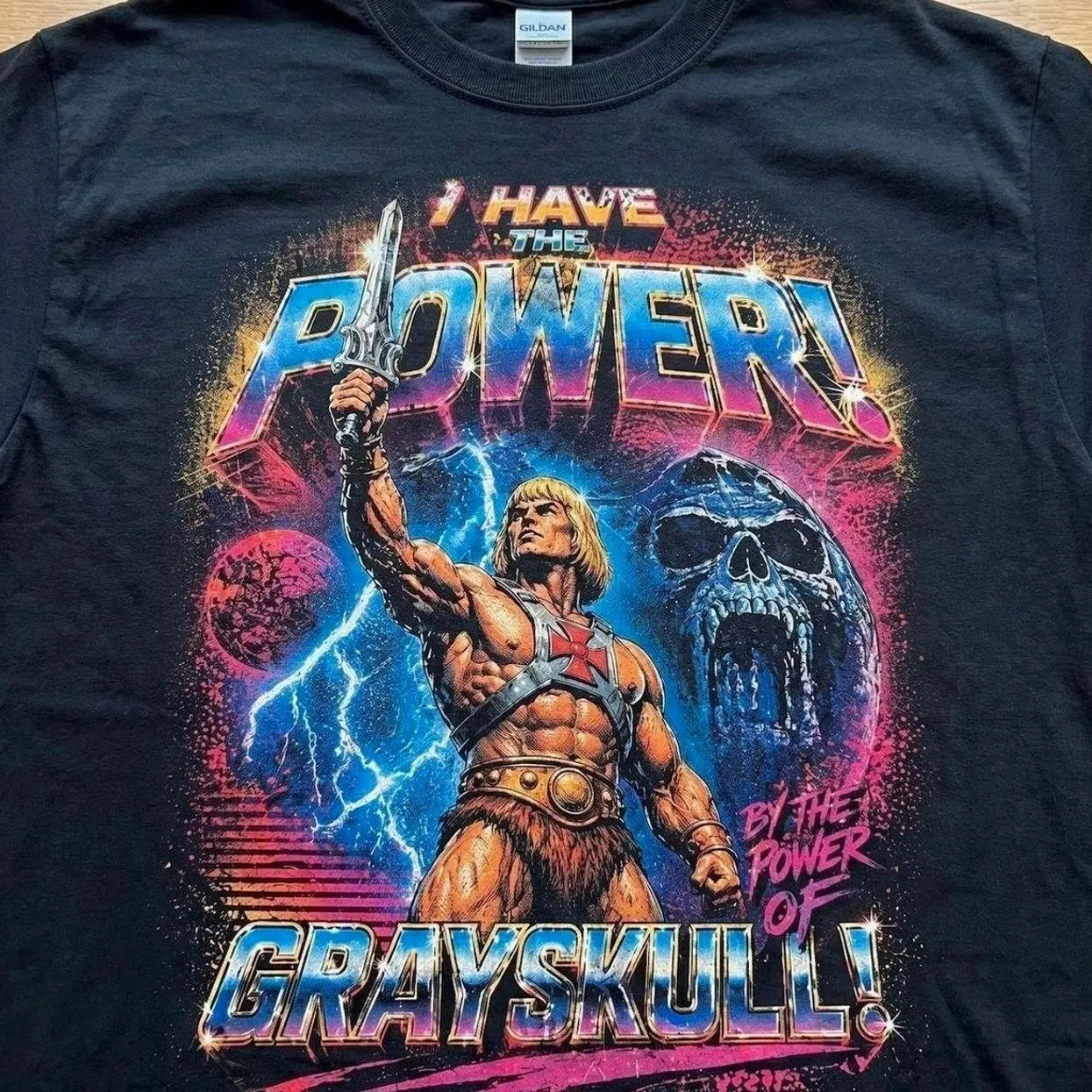 He-Man I Have The Power Tee | Vintage 80s Cartoon Masters of the Universe Shirt 5LL Z9R EAK