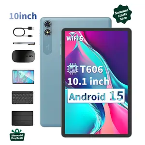 【TikTokShopmemorialday】PYNAREL 10.1 inch Android 15 Tablet , 2.4G/5G WiFi, 2 in 1 Tablet with keyboard, Case, Mouse, Stylus, Protective Cover